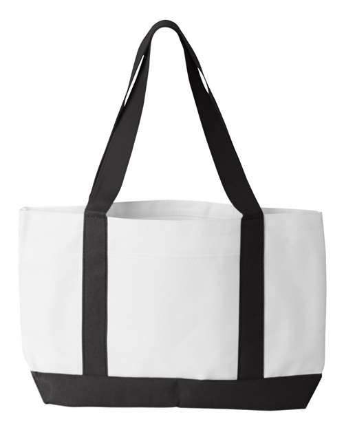 Liberty Bags P&O Cruiser Tote - White/ Black Front