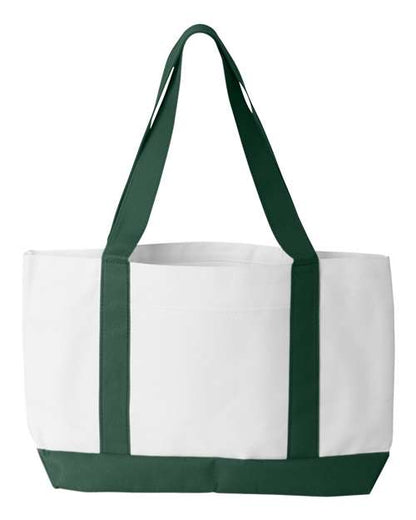 Liberty Bags P&O Cruiser Tote - White/ Forest Front