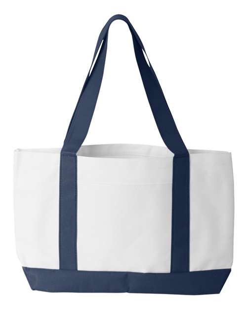 Liberty Bags P&O Cruiser Tote - White/ Navy Front