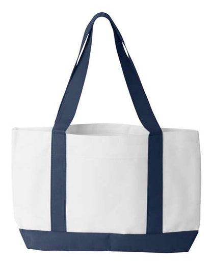 Liberty Bags P&O Cruiser Tote - White/ Navy Front