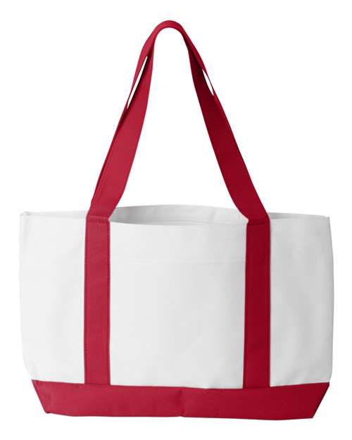 Liberty Bags P&O Cruiser Tote - White/ Red Front