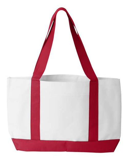 Liberty Bags P&O Cruiser Tote - White/ Red Front