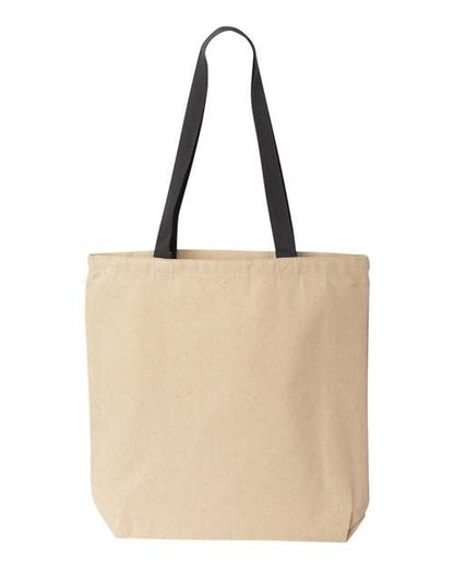 Liberty Bags Natural Tote with Contrast-Color Handles - Back
