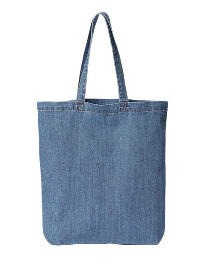 Liberty Bags Cotton Denim Gusseted Tote Bag - Back
