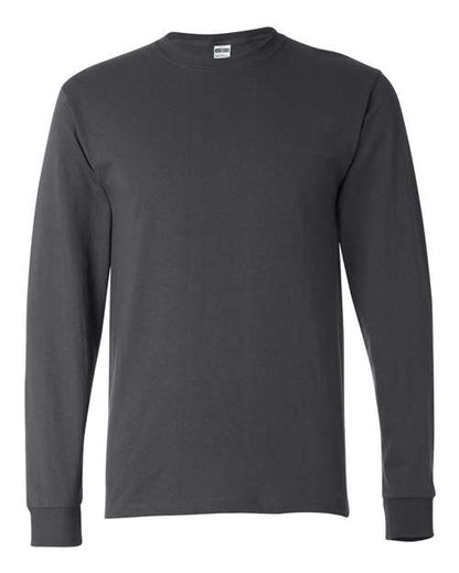 JERZEES Unisex Dri-Power® Long Sleeve 50/50 T-Shirt - Charcoal Grey Front