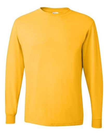 JERZEES Unisex Dri-Power® Long Sleeve 50/50 T-Shirt - Island Yellow Front