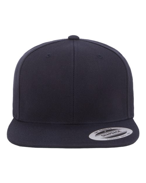 YP Classics Premium Flat Bill Snapback Cap - Dark Navy Front
