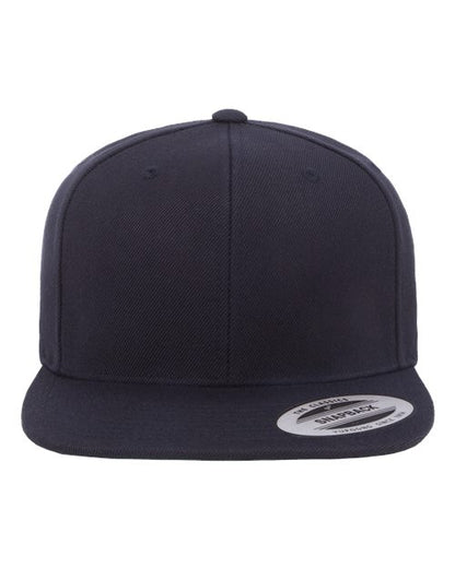YP Classics Premium Flat Bill Snapback Cap - Dark Navy Front