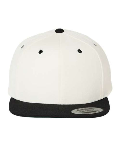 YP Classics Premium Flat Bill Snapback Cap - Natural/ Black Front