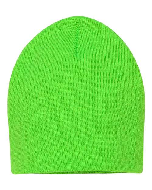 Sportsman 8" Beanie - Neon Green Front