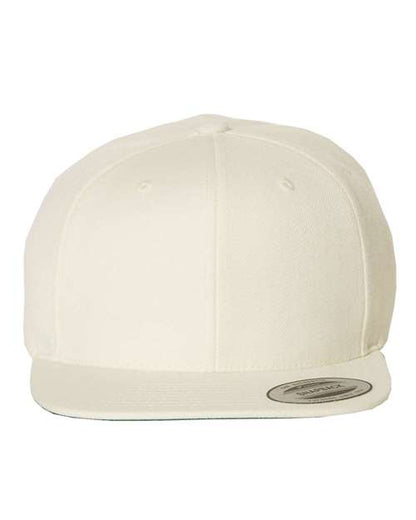 YP Classics Premium Flat Bill Snapback Cap - Natural Front