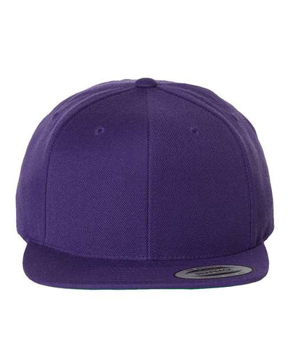 YP Classics Premium Flat Bill Snapback Cap - Purple Front