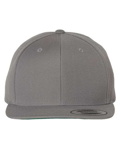 YP Classics Premium Flat Bill Snapback Cap - Silver Front