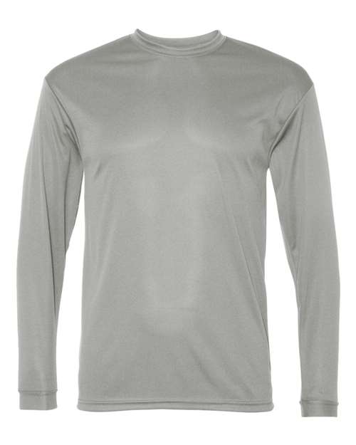 Unisex Performance Long Sleeve T-Shirt - Silver Front
