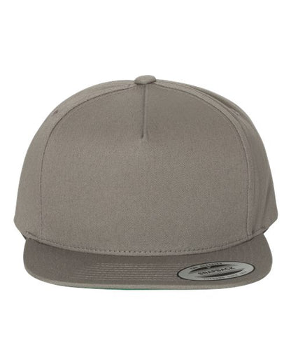 YP Classics Five-Panel Cotton Twill Snapback Cap - Grey Front