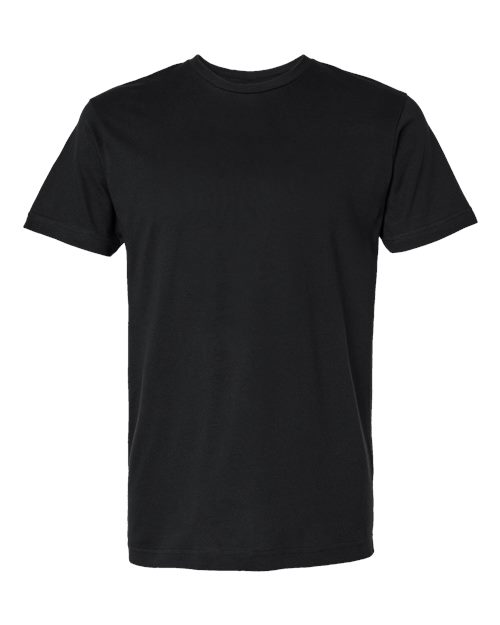 LAT Unisex Fine Jersey Tee - Black Front
