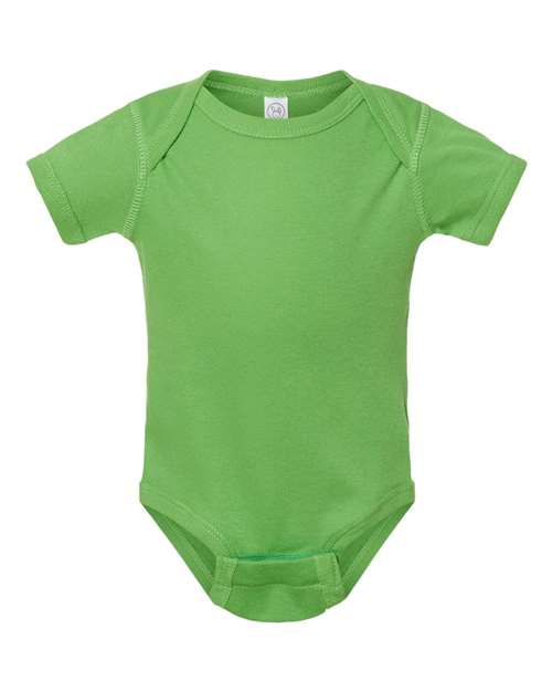 Rabbit Skins Infant Baby Rib Bodysuit - Apple Front