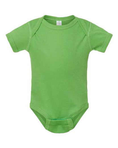 Rabbit Skins Infant Baby Rib Bodysuit - Apple Front