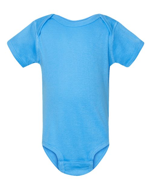 Rabbit Skins Infant Baby Rib Bodysuit - Aqua Front