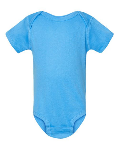 Rabbit Skins Infant Baby Rib Bodysuit - Aqua Front