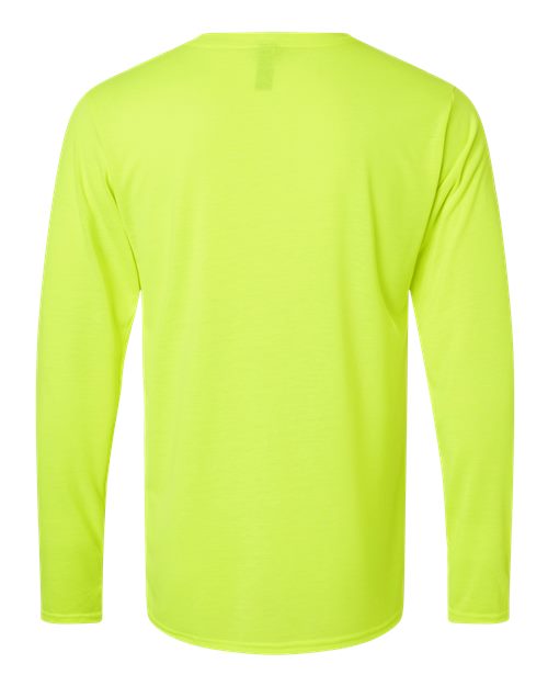 Unisex Performance® Long Sleeve T-Shirt - Safety Green Back