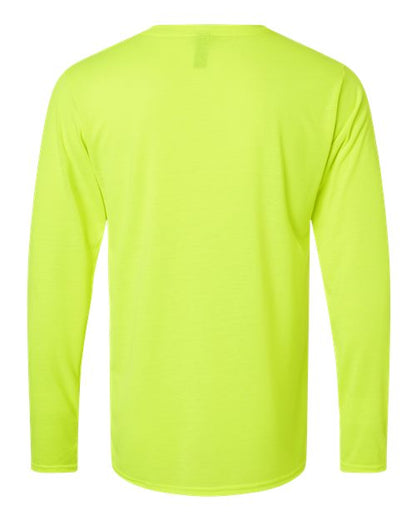 Unisex Performance® Long Sleeve T-Shirt - Safety Green Back