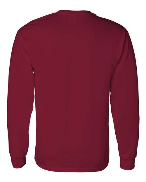 Unisex Heavy Cotton™ Long Sleeve T-Shirt - Cardinal Red Back