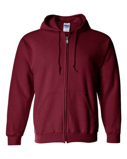 Gildan Unisex Heavy Blend™ Full-Zip Hooded Sweatshirt - Cardinal Red Front