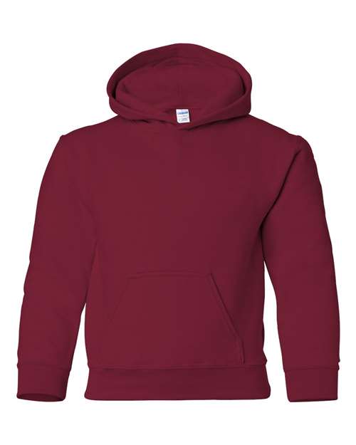 Gildan Youth Heavy Blend™ Hooded Sweatshirt - Cardinal Red Front