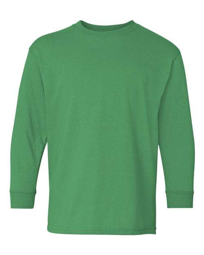 Youth Heavy Cotton™ Long Sleeve T-Shirt - Irish Green Front