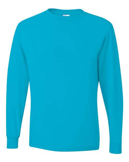 JERZEES Unisex Dri-Power® Long Sleeve 50/50 T-Shirt - California Blue Front