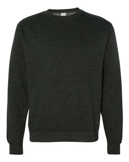 Independent Trading Co. Unisex Midweight Crewneck Sweatshirt - Charcoal Heather Front