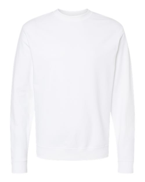 Independent Trading Co. Unisex Midweight Crewneck Sweatshirt - White Front