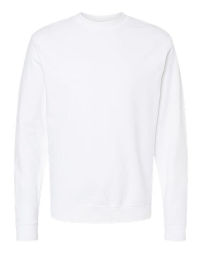 Independent Trading Co. Unisex Midweight Crewneck Sweatshirt - White Front