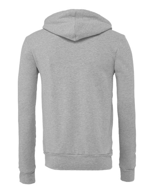 BELLA + CANVAS Unisex Sponge Fleece Full-Zip Hoodie Sweatshirt - Back