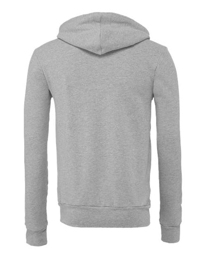 BELLA + CANVAS Unisex Sponge Fleece Full-Zip Hoodie Sweatshirt - Back