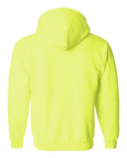 Unisex Heavy Blend™ Full-Zip Hooded Sweatshirt - Safety Green Back