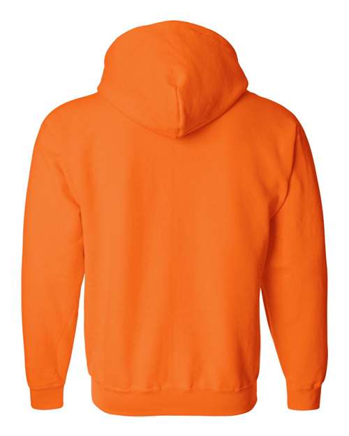 Unisex Heavy Blend™ Full-Zip Hooded Sweatshirt - Safety Orange Back