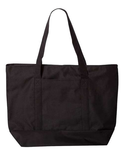 Liberty Bags Bay View Giant Zippered Tote - Black/ Black Front
