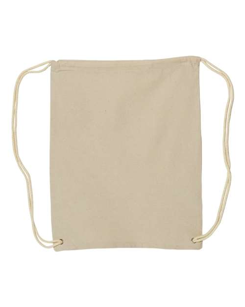 Liberty Bags Canvas Drawstring Backpack - Natural Front