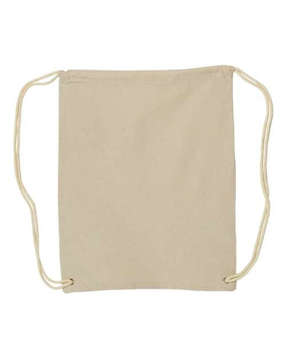 Liberty Bags Canvas Drawstring Backpack - Natural Front