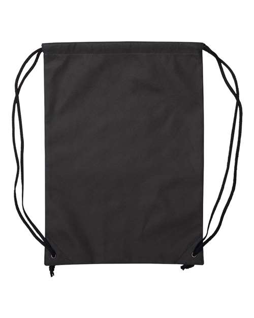 Liberty Bags Non-Woven Drawstring Backpack - Black Front