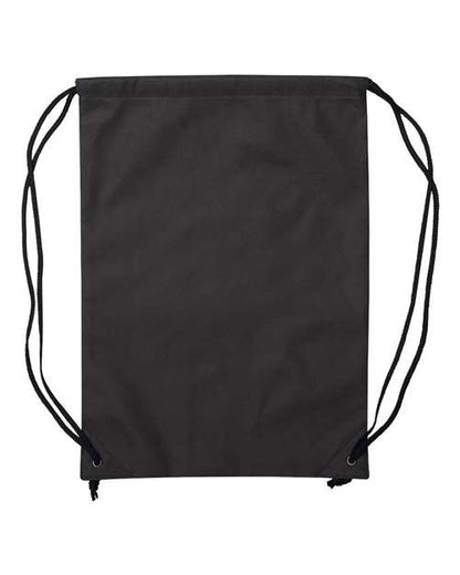 Liberty Bags Non-Woven Drawstring Backpack - Black Front