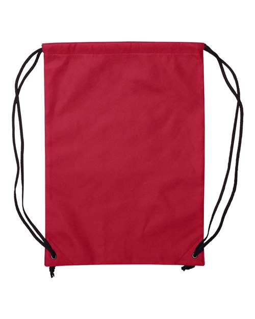 Liberty Bags Non-Woven Drawstring Backpack - Red Front