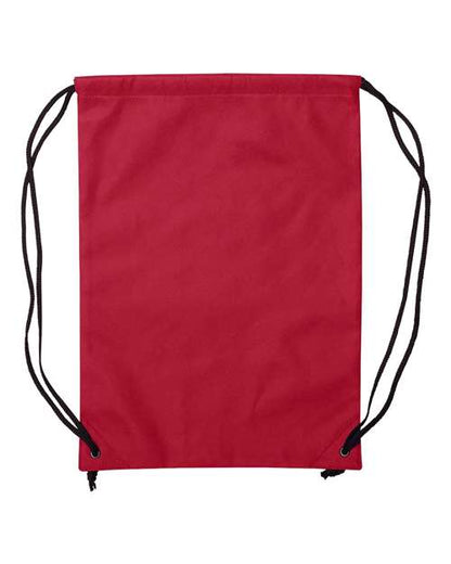 Liberty Bags Non-Woven Drawstring Backpack - Red Front