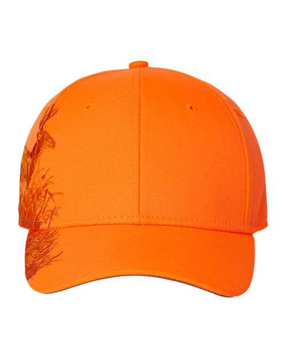 DRI DUCK Running Buck Cap - Blaze Orange - Buck Front