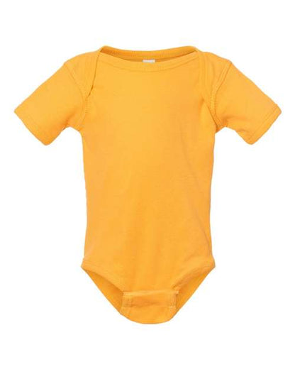 Rabbit Skins Infant Baby Rib Bodysuit - Gold Front
