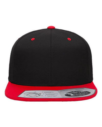 Flexfit 110® Snapback Cap - Black/ Red Front