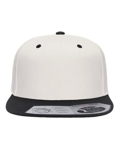 Flexfit 110® Snapback Cap - Natural/ Black Front