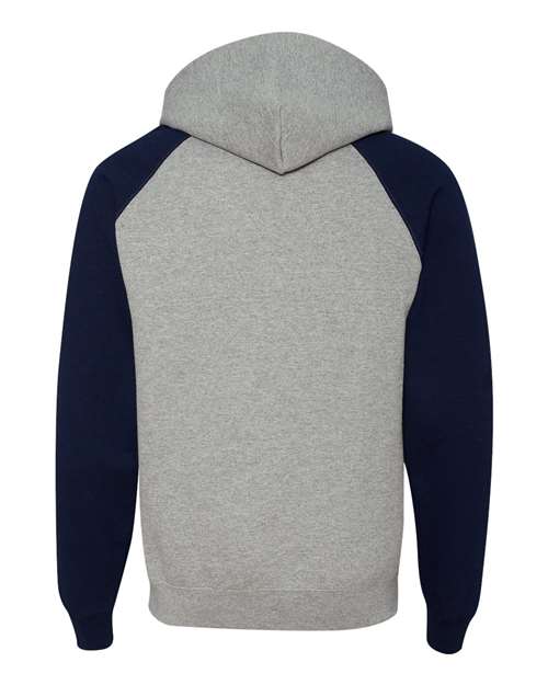 JERZEES Unisex Nublend® Colorblocked Raglan Hooded Sweatshirt - Back